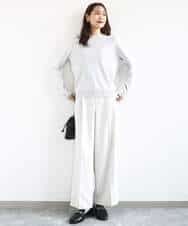 FKLFD15170 MK MICHEL KLEIN(MK ミッシェルクラン) 2タックストレートワイドパンツ/洗える ベージュ