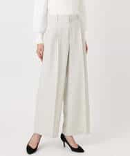 FKLFD15170 MK MICHEL KLEIN(MK ミッシェルクラン) 2タックストレートワイドパンツ/洗える ベージュ