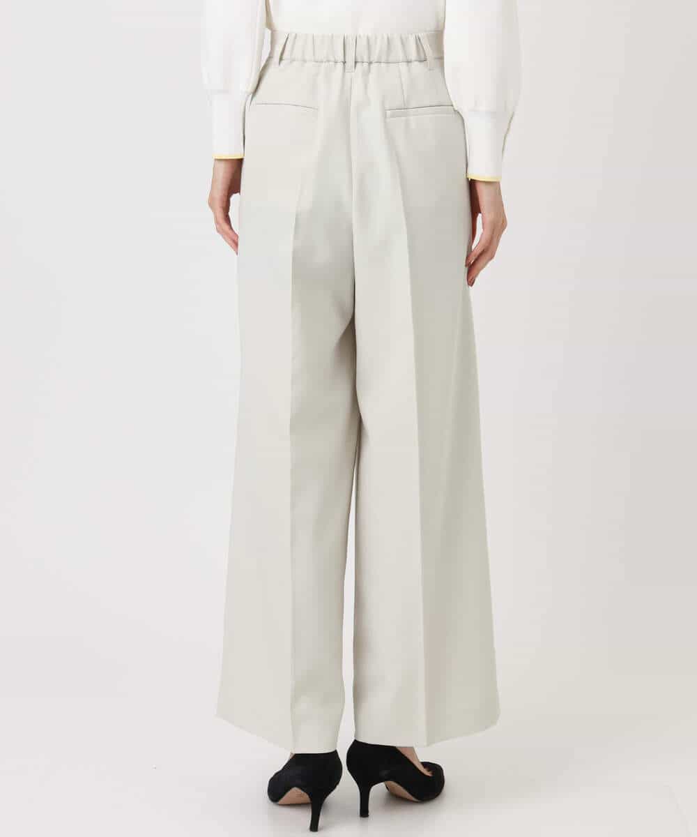 FKLFD15170 MK MICHEL KLEIN(MK ミッシェルクラン) 2タックストレートワイドパンツ/洗える ベージュ