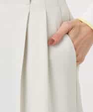 FKLFD15170 MK MICHEL KLEIN(MK ミッシェルクラン) 2タックストレートワイドパンツ/洗える ベージュ