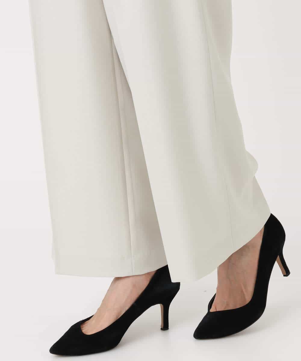 FKLFD15170 MK MICHEL KLEIN(MK ミッシェルクラン) 2タックストレートワイドパンツ/洗える ベージュ