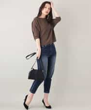 FKLFJ35130 MK MICHEL KLEIN(MK ミッシェルクラン) 【洗える】ベーシックデニムパンツ ブルー