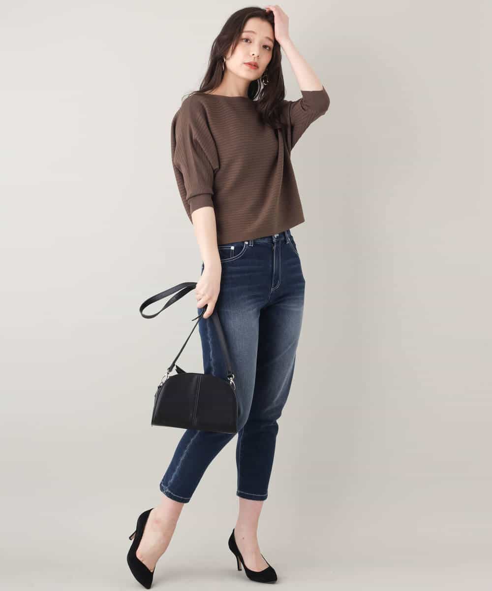 FKLFJ35130 MK MICHEL KLEIN(MK ミッシェルクラン) 【洗える】ベーシックデニムパンツ ブルー