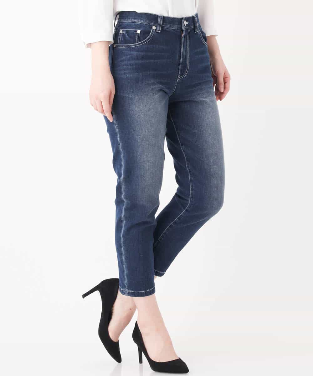 FKLFJ35130 MK MICHEL KLEIN(MK ミッシェルクラン) 【洗える】ベーシックデニムパンツ ブルー