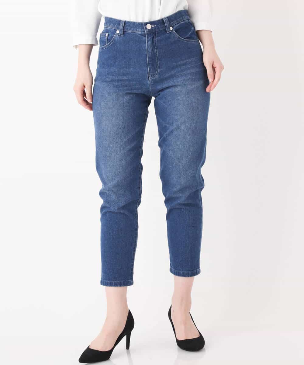 FKLFJ35130 MK MICHEL KLEIN(MK ミッシェルクラン) 【洗える】ベーシックデニムパンツ ブルー
