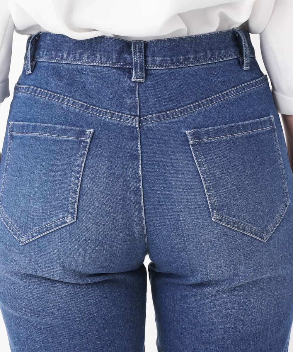 FKLFJ35130 MK MICHEL KLEIN(MK ミッシェルクラン) 【洗える】ベーシックデニムパンツ ブルー