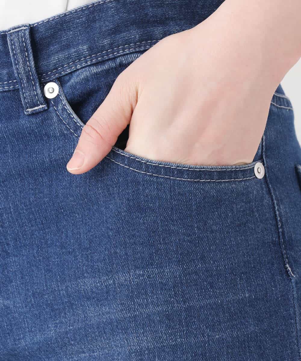 FKLFJ35130 MK MICHEL KLEIN(MK ミッシェルクラン) 【洗える】ベーシックデニムパンツ ブルー