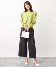 FKLFV14150 MK MICHEL KLEIN(MK ミッシェルクラン) ストレッチワイドクロップドパンツ/洗える ダークグレー