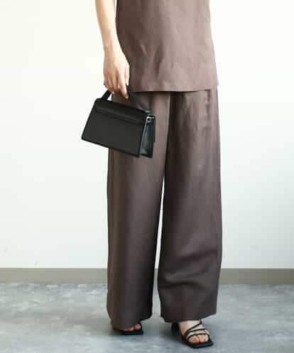 FKLGA48160 MK MICHEL KLEIN リネン混イージーワイドパンツ/洗える