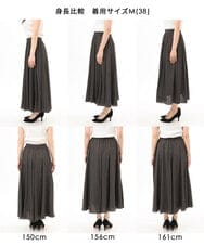 FKLGD03150 MK MICHEL KLEIN(MK ミッシェルクラン) [UVカット/接触冷感/洗える]サテンガウチョパンツ ダークグレー