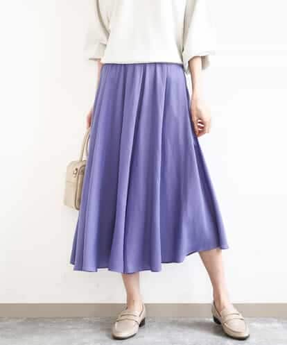 FKLGD03150 MK MICHEL KLEIN サテンガウチョパンツ/接触冷感/UVカット/洗える