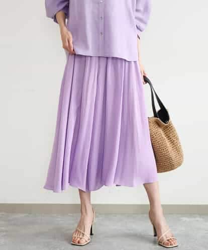 FKLGD03150 MK MICHEL KLEIN [瞬美シリーズ/UVカット/接触冷感/洗える]サテンガウチョパンツ