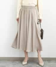 FKLGD03150 MK MICHEL KLEIN(MK ミッシェルクラン) サテンガウチョパンツ/接触冷感/UVカット/洗える ベージュ