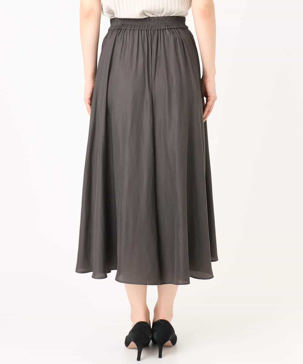 FKLGD03150 MK MICHEL KLEIN(MK ミッシェルクラン) サテンガウチョパンツ/接触冷感/UVカット/洗える ダークグレー