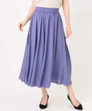 FKLGD03150 MK MICHEL KLEIN(MK ミッシェルクラン) サテンガウチョパンツ/接触冷感/UVカット/洗える ダークグレー