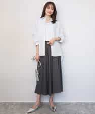 FKLGD03150 MK MICHEL KLEIN(MK ミッシェルクラン) [UVカット/接触冷感/洗える]サテンガウチョパンツ ダークグレー