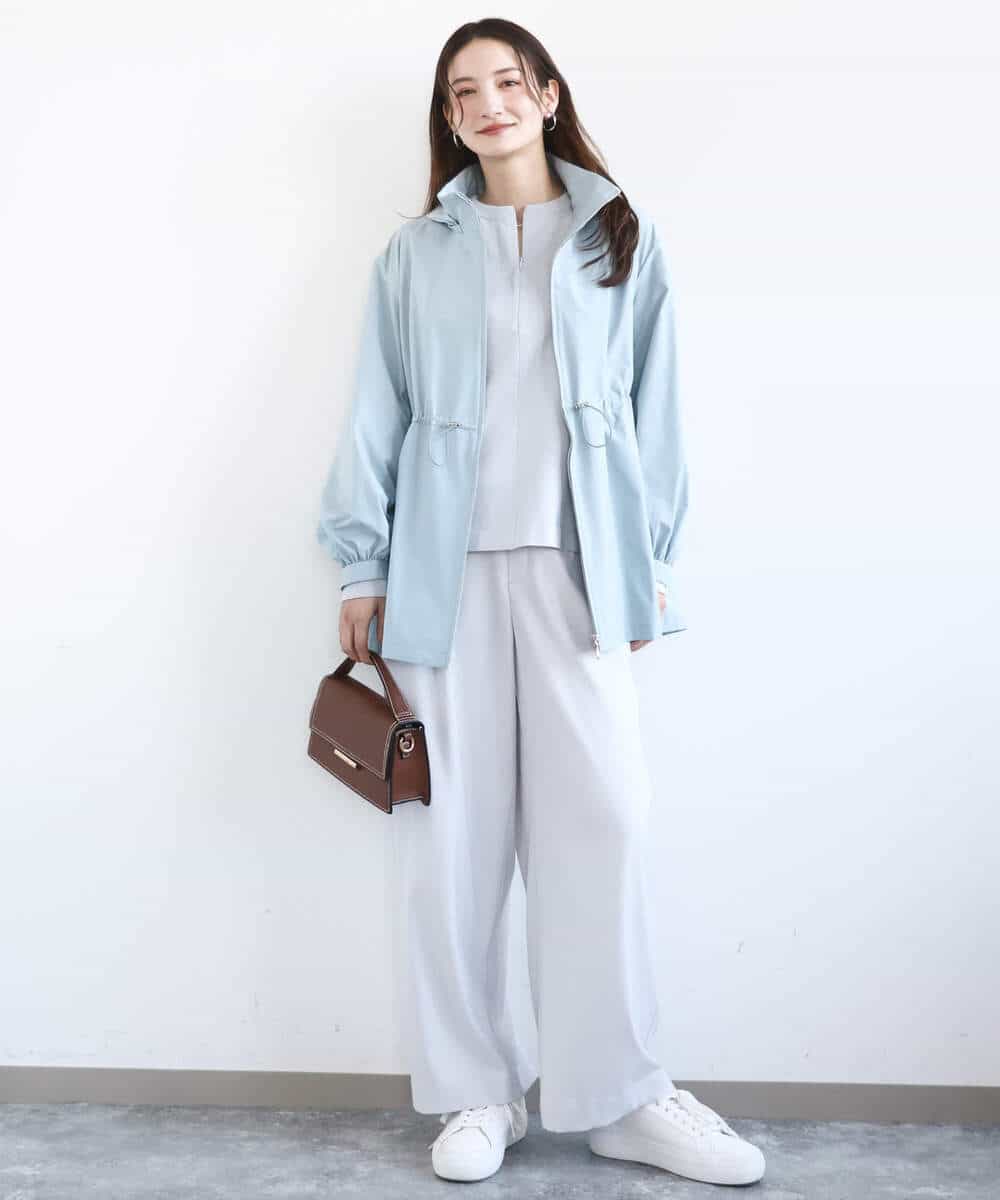 FKLGD21160 MK MICHEL KLEIN(MK ミッシェルクラン) TRストレッチワイドパンツ/洗える ライトグレー