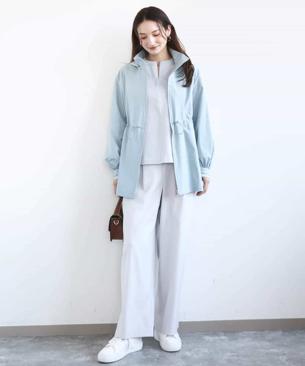 FKLGD21160 MK MICHEL KLEIN(MK ミッシェルクラン) TRストレッチワイドパンツ/洗える ライトグレー