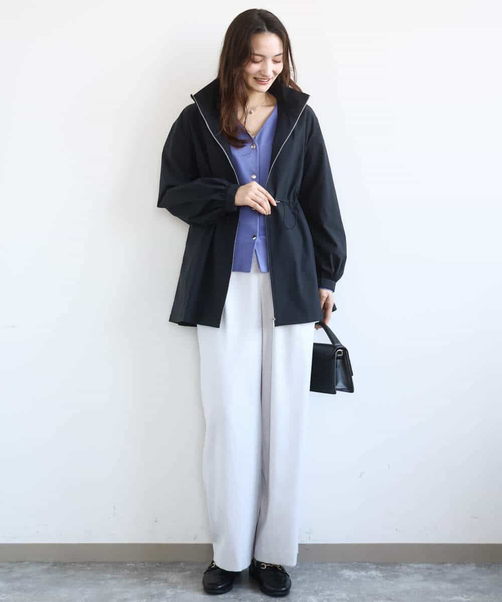 FKLGD21160 MK MICHEL KLEIN(MK ミッシェルクラン) TRストレッチワイドパンツ/洗える ライトグレー