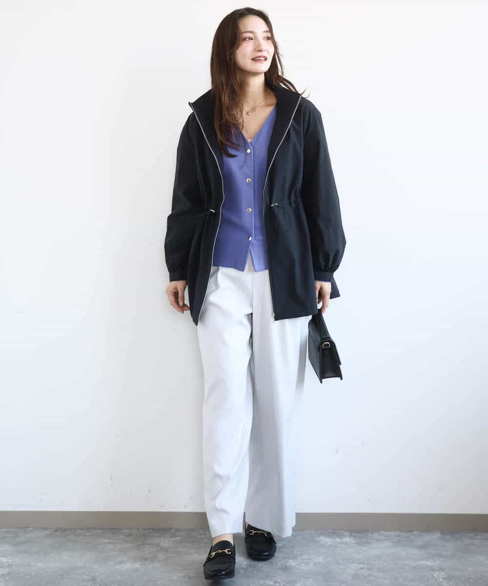 FKLGD21160 MK MICHEL KLEIN(MK ミッシェルクラン) TRストレッチワイドパンツ/洗える ライトグレー