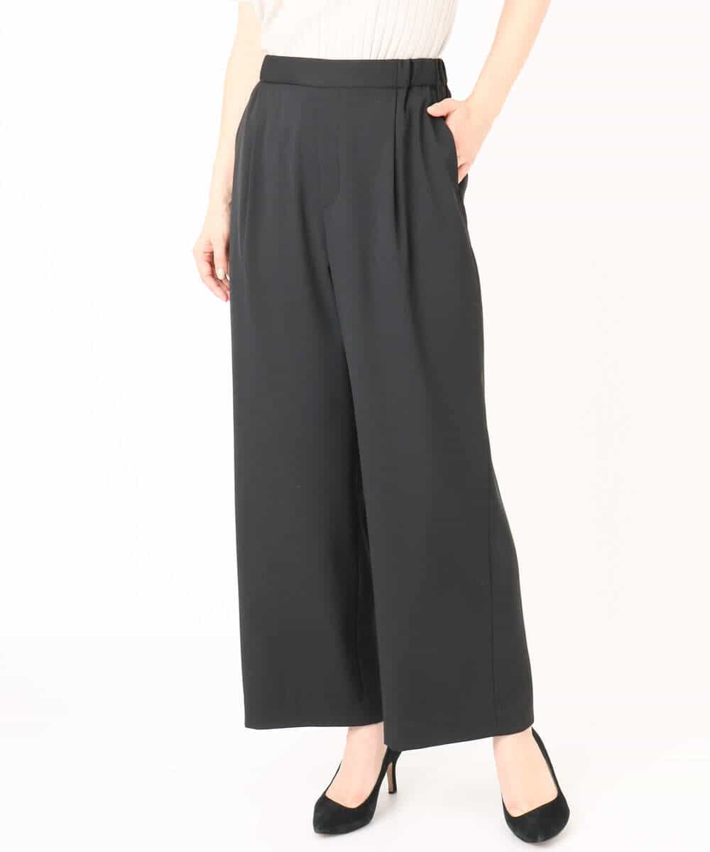 FKLGD21160 MK MICHEL KLEIN(MK ミッシェルクラン) TRストレッチワイドパンツ/洗える ライトグレー