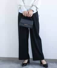 FKLGD21160 MK MICHEL KLEIN(MK ミッシェルクラン) TRストレッチワイドパンツ/洗える ブラック