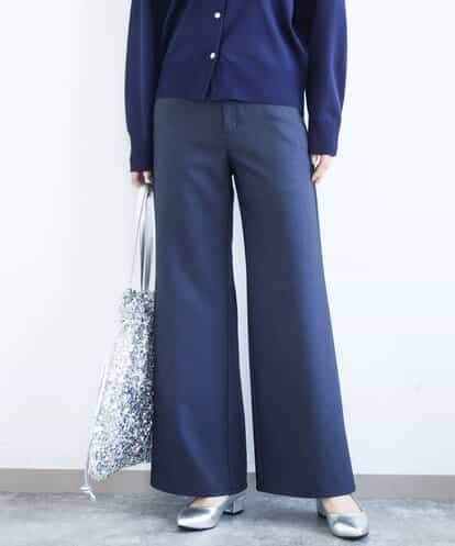 FKLGD27160 MK MICHEL KLEIN デニムライク ストレートワイドパンツ/洗える