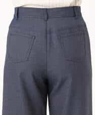 FKLGD27160 MK MICHEL KLEIN(MK ミッシェルクラン) デニムライク ストレートワイドパンツ/洗える ネイビー