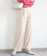 FKLGD30160 MK MICHEL KLEIN(MK ミッシェルクラン) [SANAGARAシリーズ]デニムライク ワイドパンツ/接触冷感/UVカット/洗える ネイビー