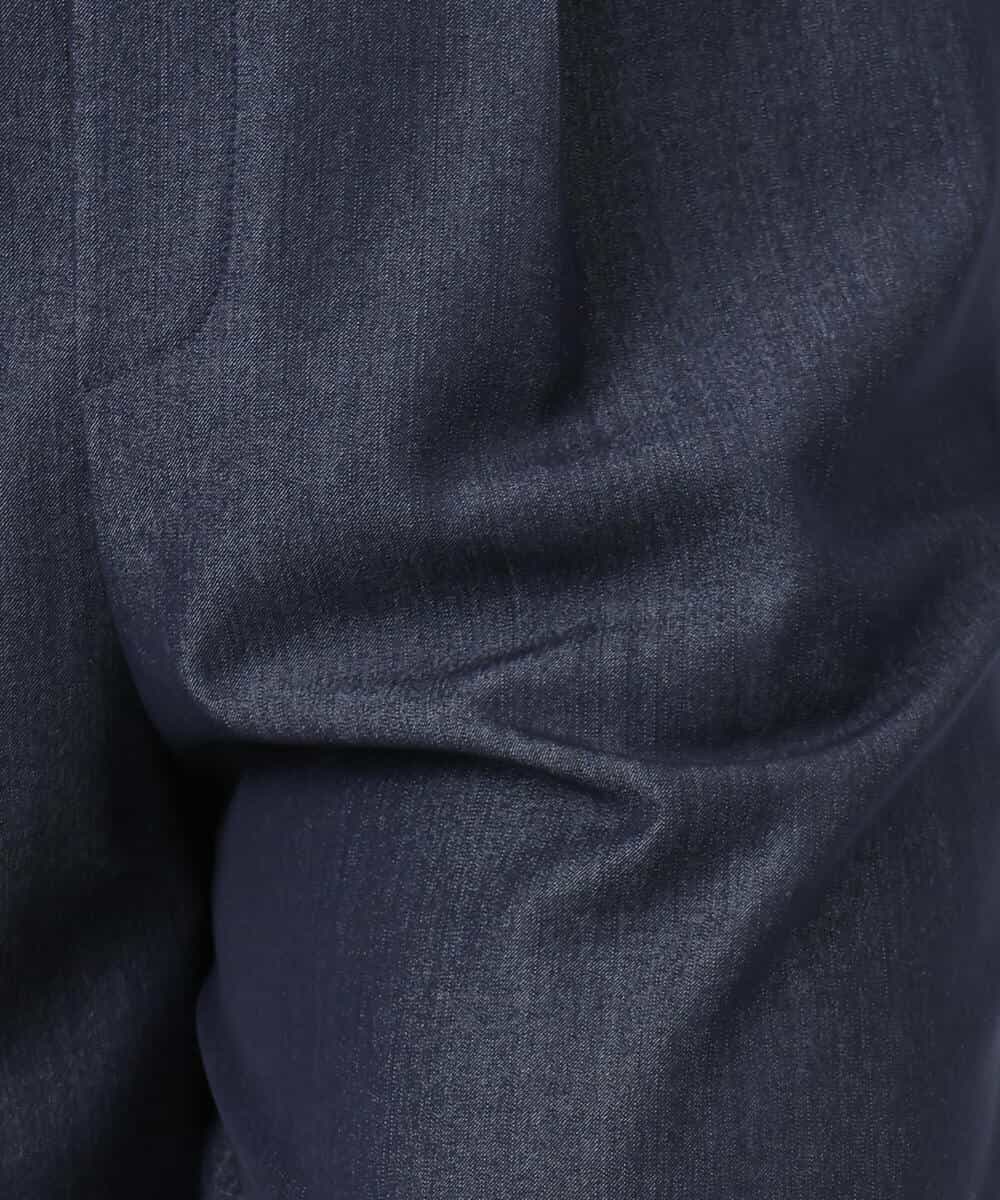 FKLGD30160 MK MICHEL KLEIN(MK ミッシェルクラン) [SANAGARAシリーズ]デニムライク ワイドパンツ/接触冷感/UVカット/洗える ネイビー