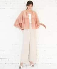 FKLGD30160 MK MICHEL KLEIN(MK ミッシェルクラン) [SANAGARAシリーズ]デニムライク ワイドパンツ/接触冷感/UVカット/洗える ネイビー