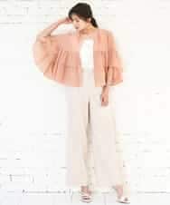 FKLGD30160 MK MICHEL KLEIN(MK ミッシェルクラン) [SANAGARAシリーズ]デニムライク ワイドパンツ/接触冷感/UVカット/洗える ネイビー