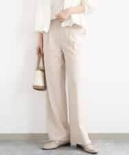 FKLGD30160 MK MICHEL KLEIN(MK ミッシェルクラン) [SANAGARAシリーズ]デニムライク ワイドパンツ/接触冷感/UVカット/洗える ベージュ