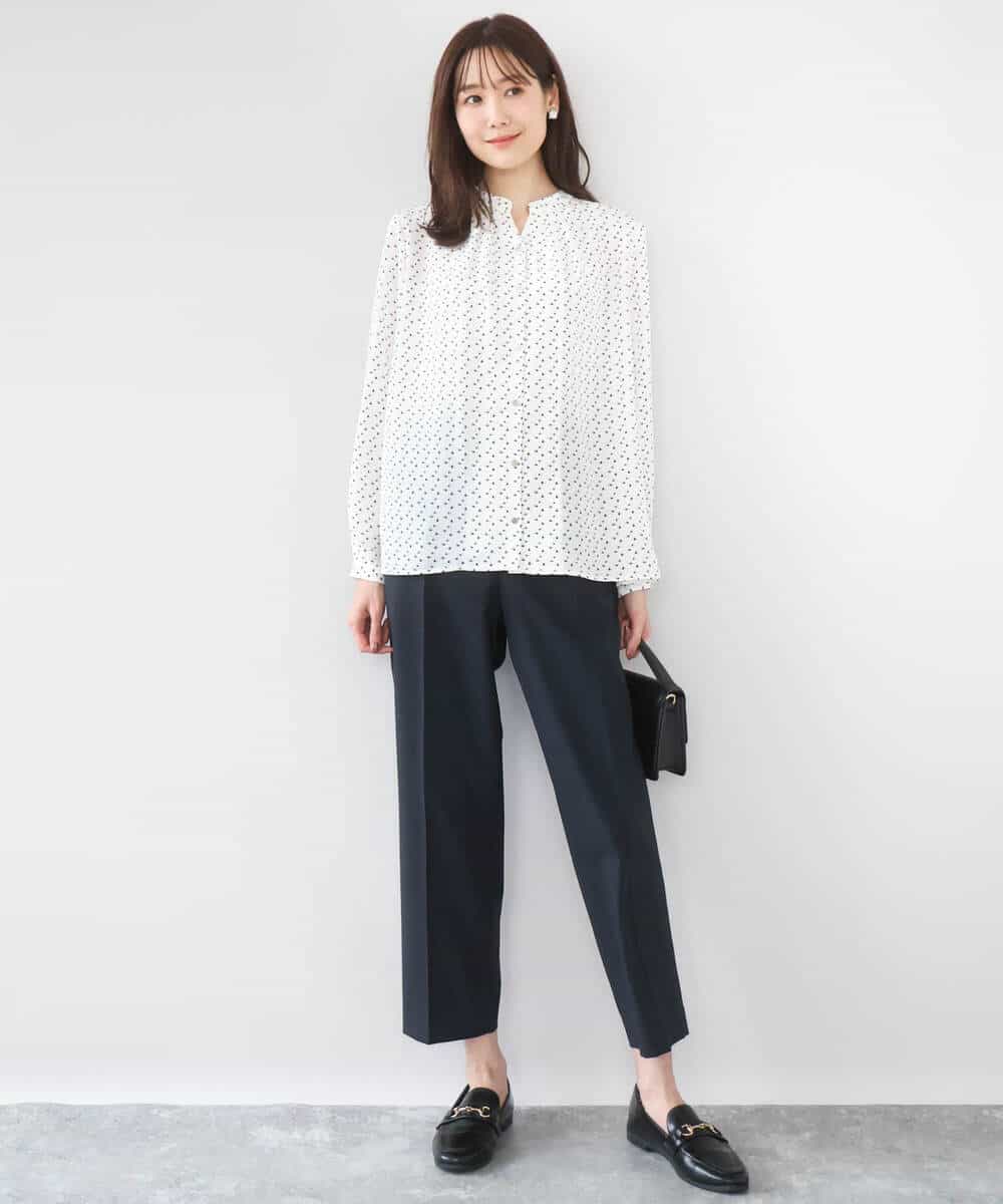 FKLGD33170 MK MICHEL KLEIN(MK ミッシェルクラン) ドライタッチストレッチ テーパードパンツ/イージーケア/洗える グレージュ