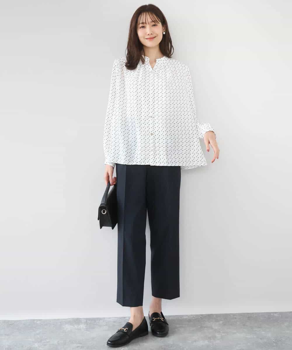 FKLGD33170 MK MICHEL KLEIN(MK ミッシェルクラン) ドライタッチストレッチ テーパードパンツ/イージーケア/洗える グレージュ