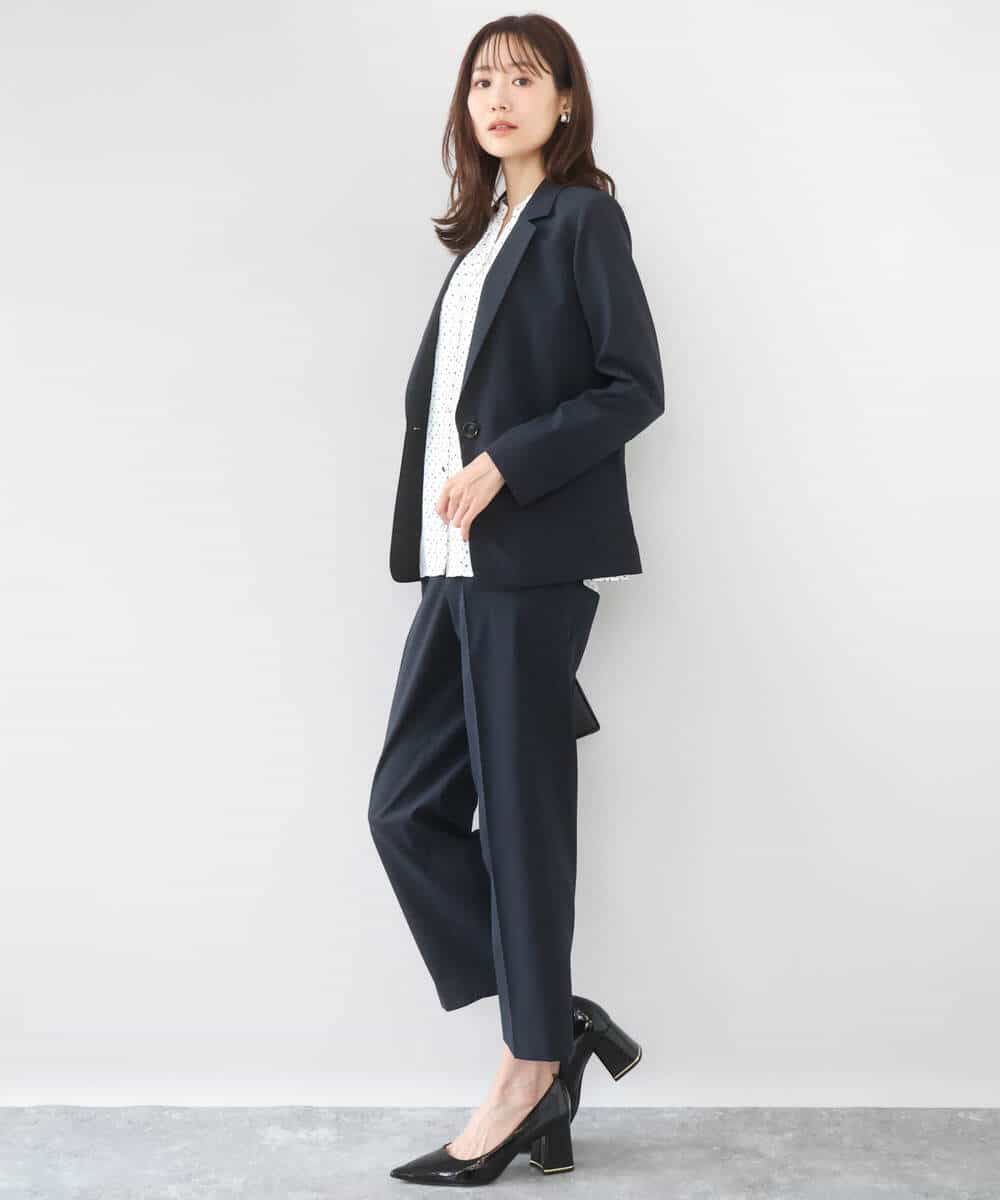 FKLGD33170 MK MICHEL KLEIN(MK ミッシェルクラン) ドライタッチストレッチ テーパードパンツ/イージーケア/洗える グレージュ