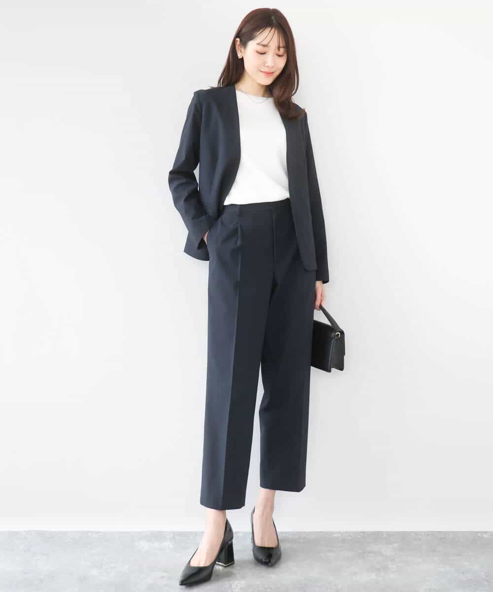 FKLGD33170 MK MICHEL KLEIN(MK ミッシェルクラン) ドライタッチストレッチ テーパードパンツ/イージーケア/洗える グレージュ