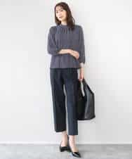 FKLGD33170 MK MICHEL KLEIN(MK ミッシェルクラン) ドライタッチストレッチ テーパードパンツ/イージーケア/洗える グレージュ