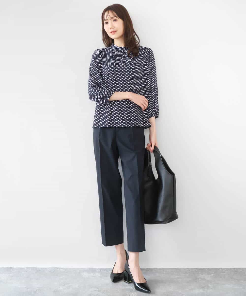 FKLGD33170 MK MICHEL KLEIN(MK ミッシェルクラン) ドライタッチストレッチ テーパードパンツ/イージーケア/洗える グレージュ