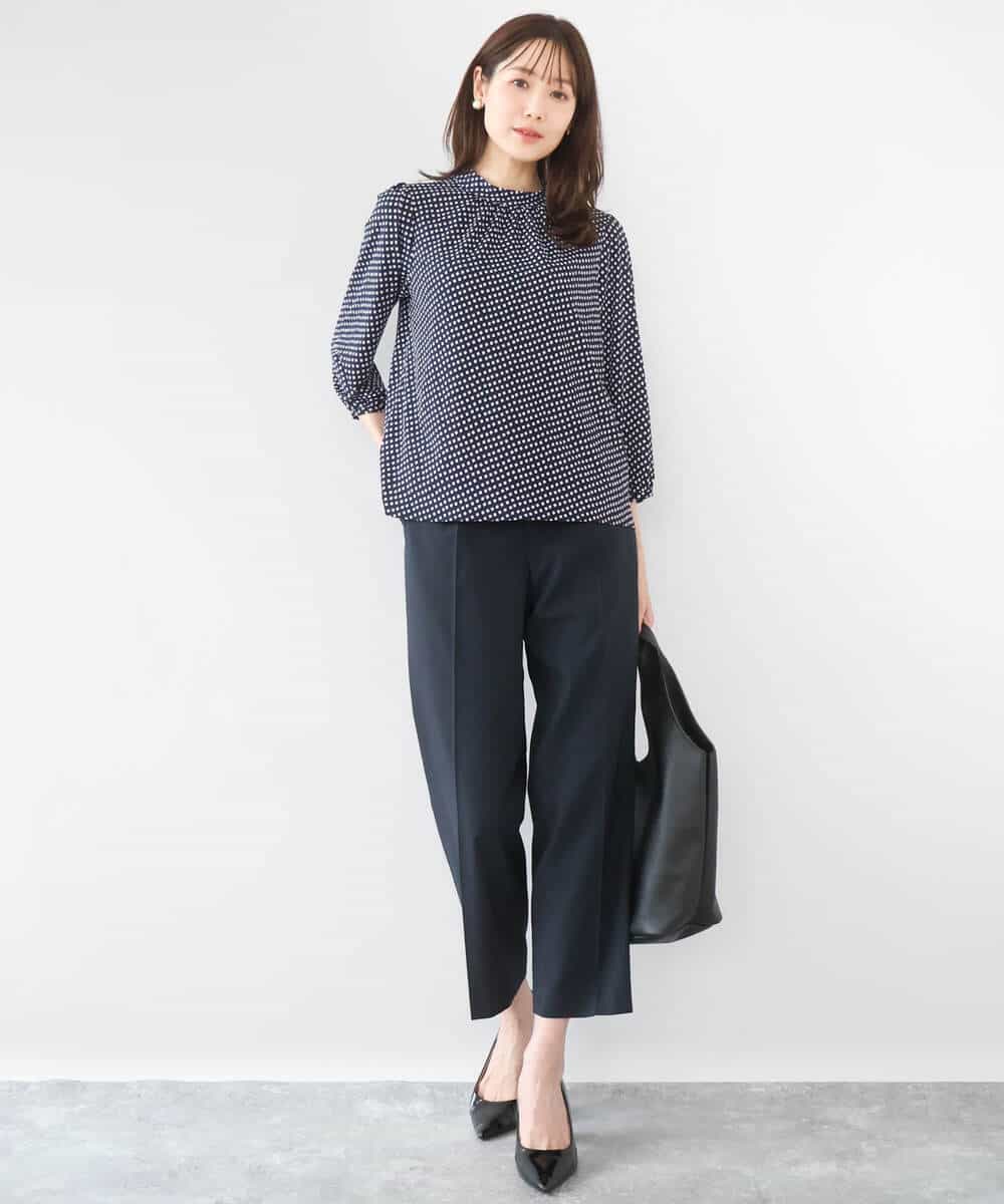 FKLGD33170 MK MICHEL KLEIN(MK ミッシェルクラン) ドライタッチストレッチ テーパードパンツ/イージーケア/洗える グレージュ