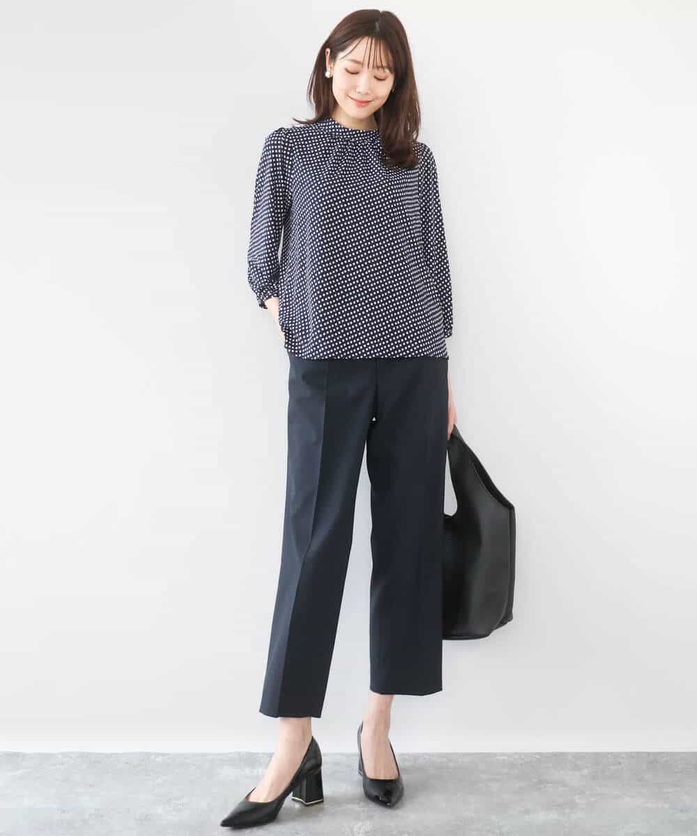 FKLGD33170 MK MICHEL KLEIN(MK ミッシェルクラン) ドライタッチストレッチ テーパードパンツ/イージーケア/洗える グレージュ