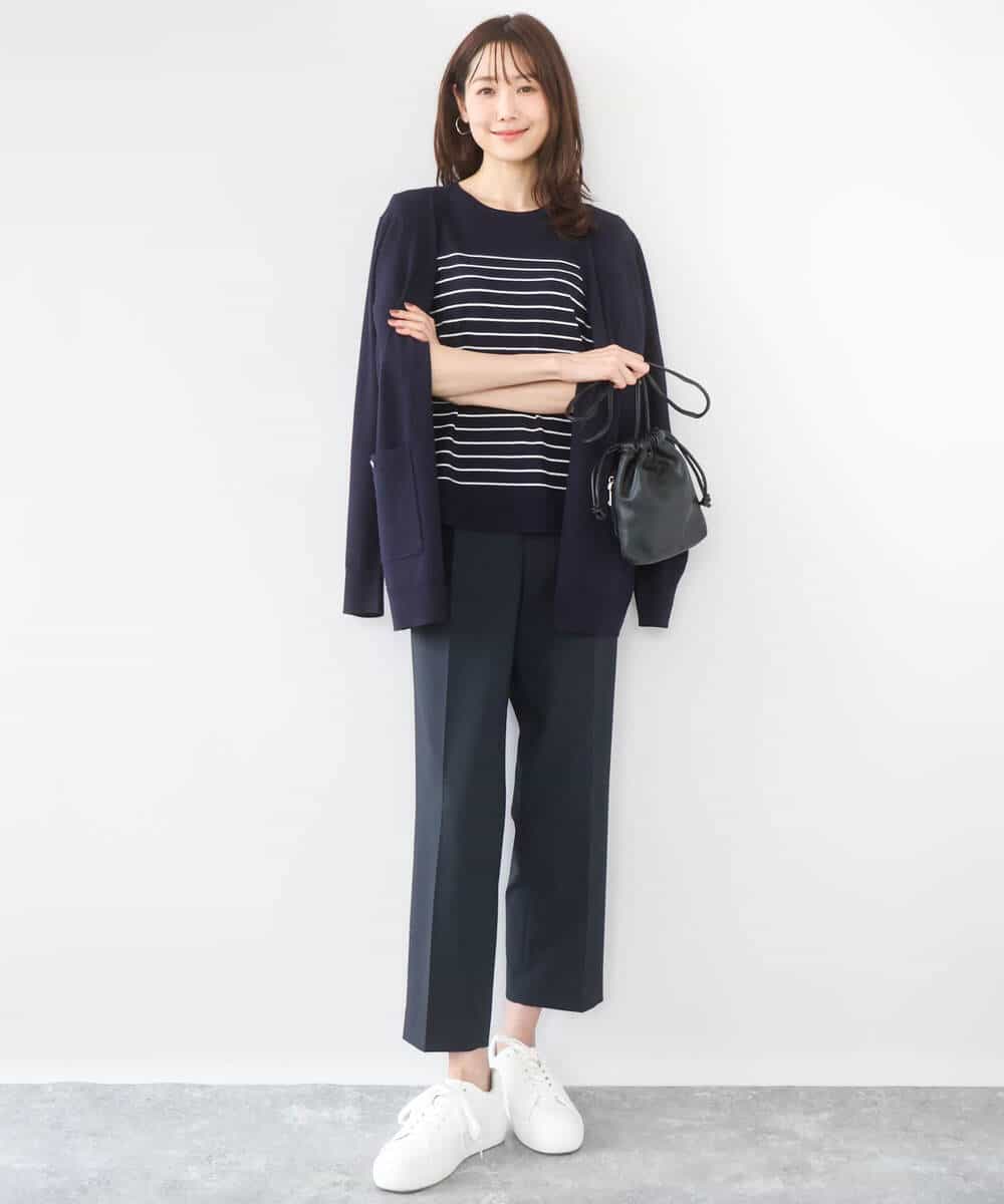 FKLGD33170 MK MICHEL KLEIN(MK ミッシェルクラン) ドライタッチストレッチ テーパードパンツ/イージーケア/洗える グレージュ