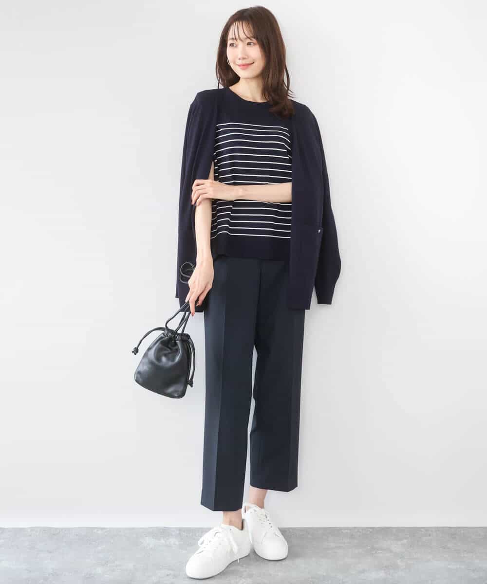 FKLGD33170 MK MICHEL KLEIN(MK ミッシェルクラン) ドライタッチストレッチ テーパードパンツ/イージーケア/洗える グレージュ