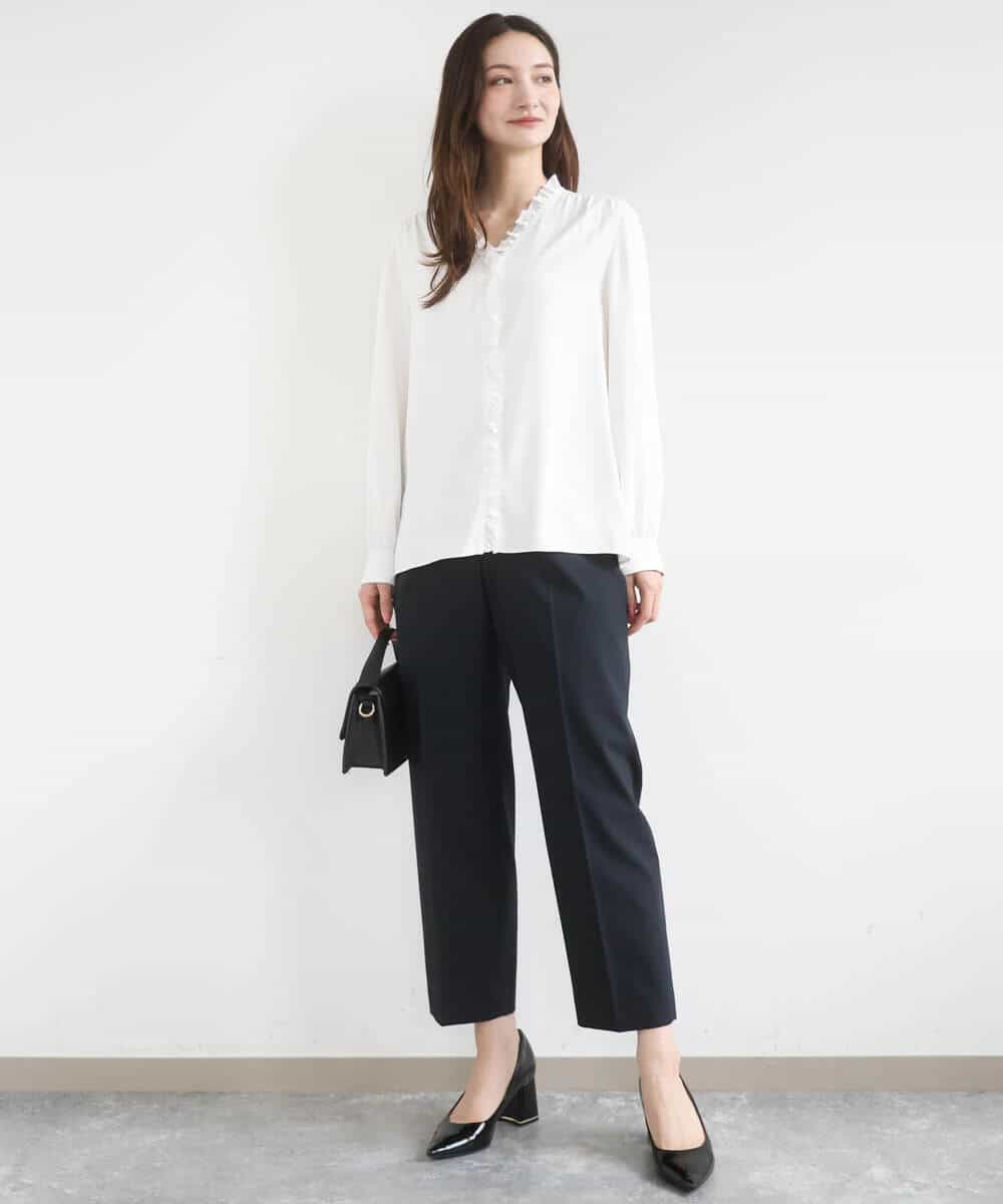 FKLGD33170 MK MICHEL KLEIN(MK ミッシェルクラン) ドライタッチストレッチ テーパードパンツ/イージーケア/洗える グレージュ