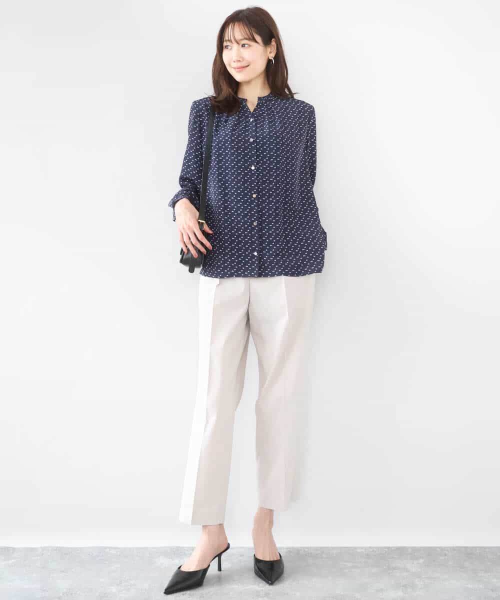 FKLGD33170 MK MICHEL KLEIN(MK ミッシェルクラン) ドライタッチストレッチ テーパードパンツ/イージーケア/洗える グレージュ