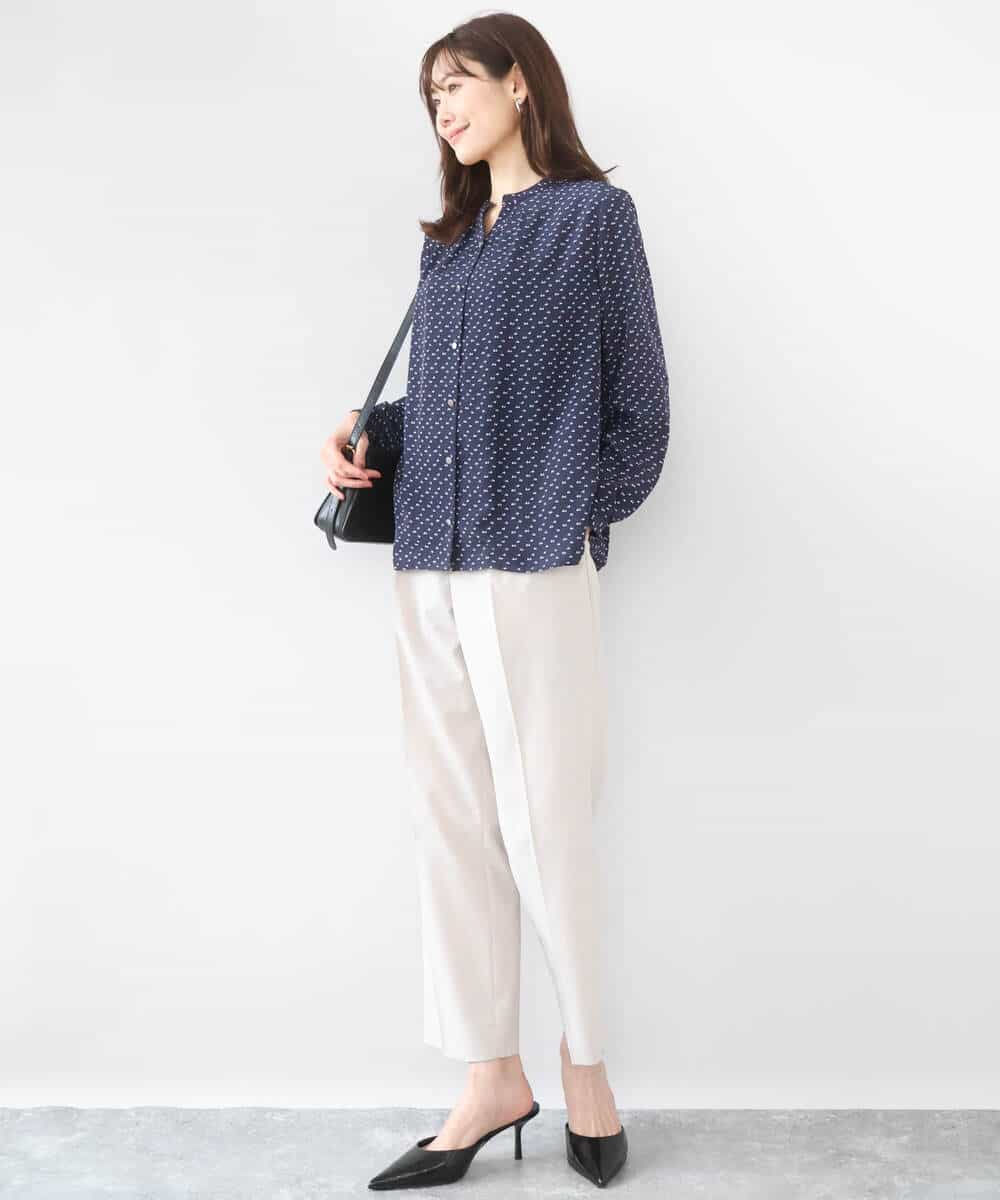 FKLGD33170 MK MICHEL KLEIN(MK ミッシェルクラン) ドライタッチストレッチ テーパードパンツ/イージーケア/洗える グレージュ