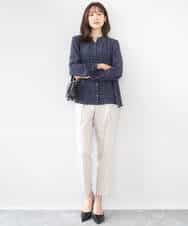 FKLGD33170 MK MICHEL KLEIN(MK ミッシェルクラン) ドライタッチストレッチ テーパードパンツ/イージーケア/洗える グレージュ