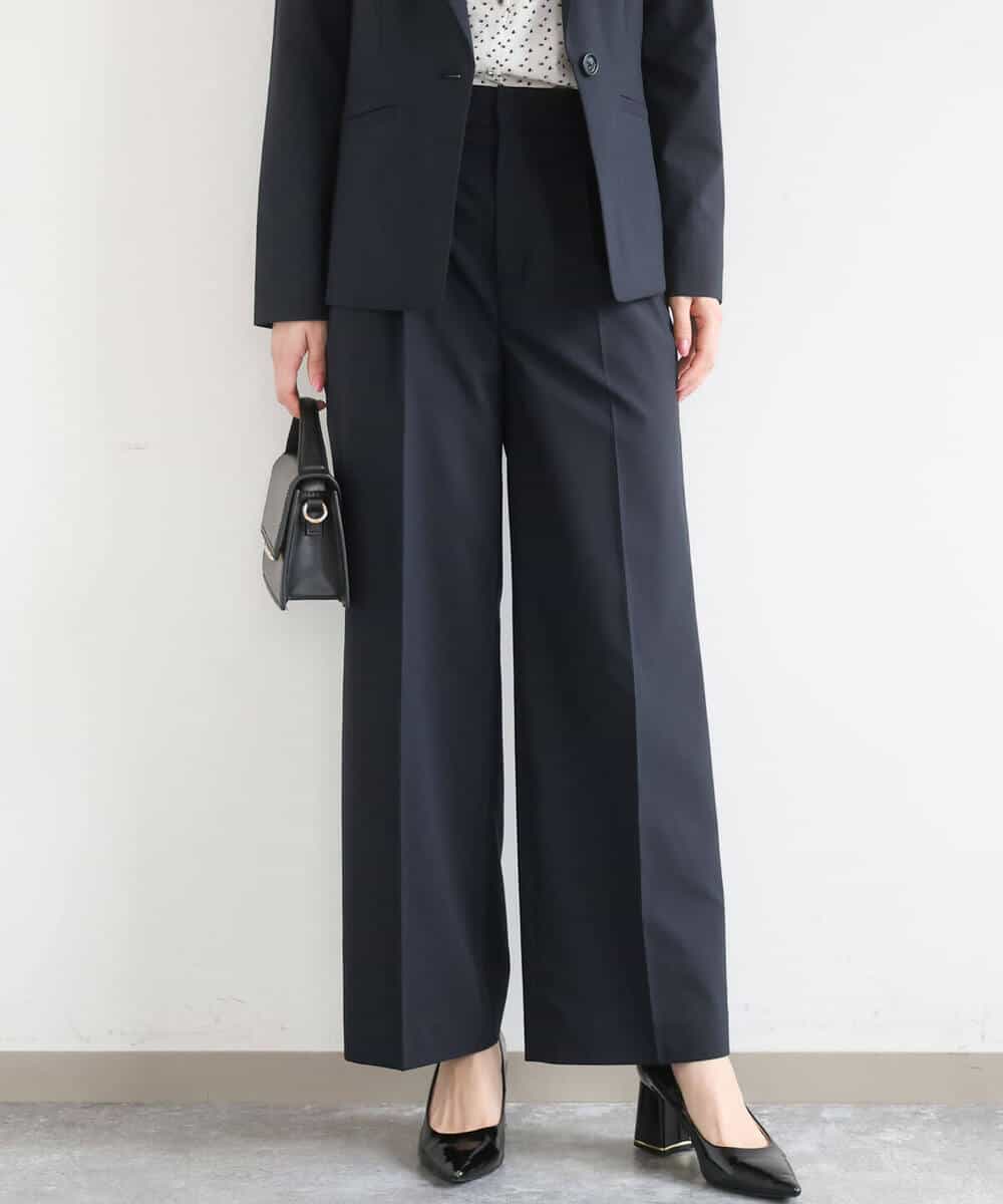 FKLGD34170 MK MICHEL KLEIN(MK ミッシェルクラン) ドライタッチストレッチ ワイドパンツ/イージーケア/洗える グレージュ