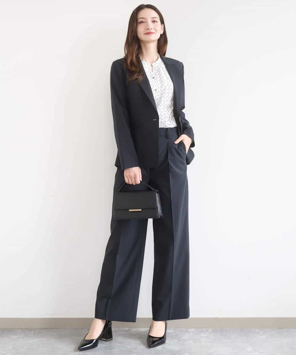 FKLGD34170 MK MICHEL KLEIN(MK ミッシェルクラン) ドライタッチストレッチ ワイドパンツ/イージーケア/洗える グレージュ