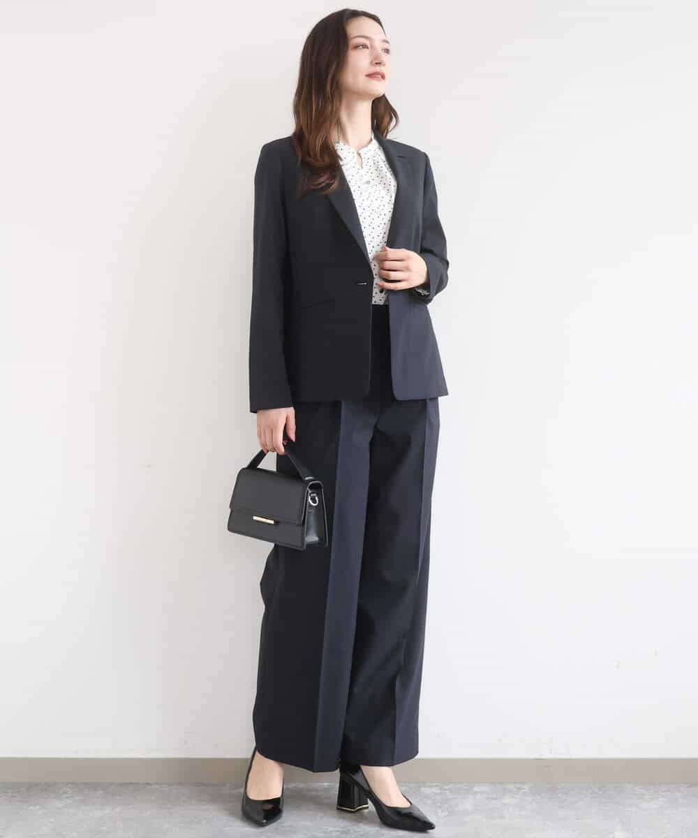 FKLGD34170 MK MICHEL KLEIN(MK ミッシェルクラン) ドライタッチストレッチ ワイドパンツ/イージーケア/洗える グレージュ